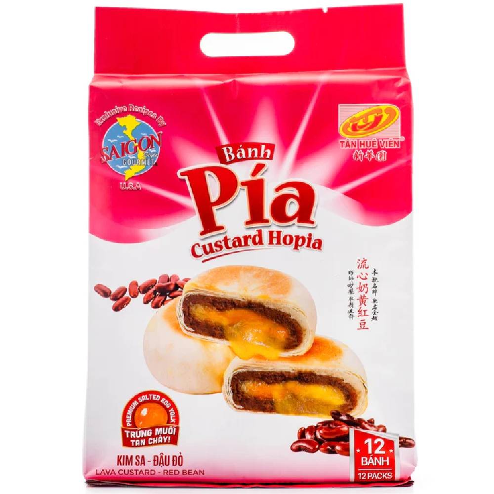 Banh Pia Tan Hue Vien Custard Hopia Cake Lava Red Bean (Bánh Pía Kim S Cutimart