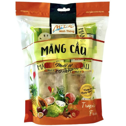 Dried Soursop Fruit Snacks with Chili (Mãng Cầu Sấy Muối Ớt) 500Gr - Cutimart
