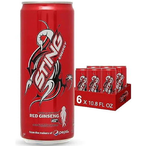 Sting Energy Drink, Strawberry, Nuoc Tang Luc Sting - Pack6 - Cutimart