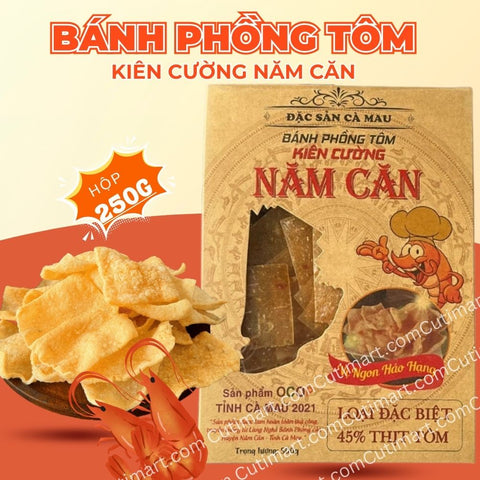 Kien Cuong Nam Can Shrimp Chips (Bánh Phồng Tôm Năm Căn) - 250g / 8.8oz