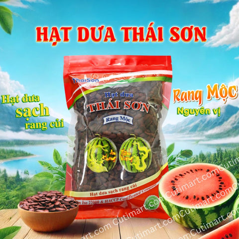 Thai Son Roasted Watermelon (Hạt Dưa Sạch Rang Mộc / Rang Củi ) - 500g / 17.6oz