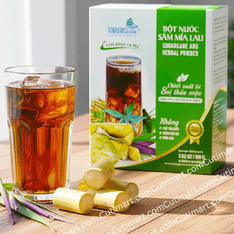Benus Cream Sugarcane and Herbal Powder (Bột Nước Sâm Mía Lau) - 100g / 3.52oz