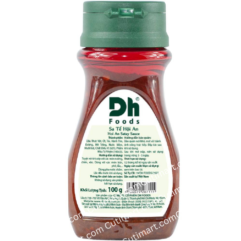 DhFoods Hoi An Chili Satay Sauce (Sốt Sa Tế Hội An) - 100g / 3.53oz