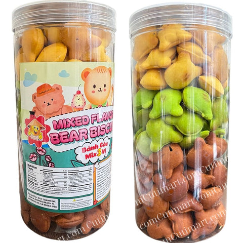 Smile Mixed Flavor Bear Biscuits (Bánh Gấu Mix 3 Vị) - 350g / 12.3oz