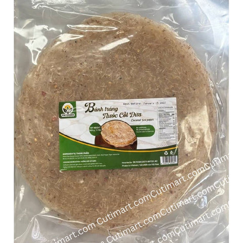 TriFoods Binh Dinh Coconut Rice Paper (Bánh Tráng Nước Cốt Dừa Bình Định) - 950g / 2.1lbs