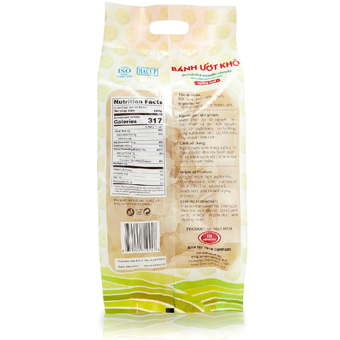 SIMPLY FOOD Premium Dried Rice Noodle Sheets (Bánh Ướt Khô) - 16 Oz