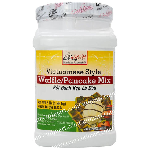 Quoc Viet Waffle / Pancake Mix Vietnamese Style (Bột Bánh Kẹp Lá Dứa) - 48 Oz