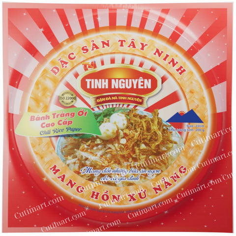 Tinh Nguyen Chili Rice Paper (Bánh Tráng Ớt) - 7.05 Oz