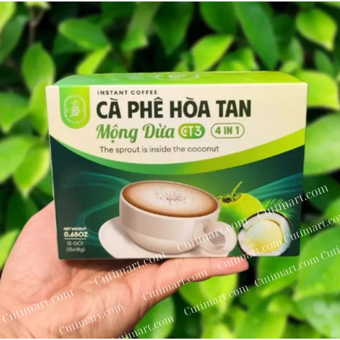 Ben Tre Corp Instant Coffee Coconut Pearl (Cà Phê Hoà Tan Mộng Dừa) - 6.34oz