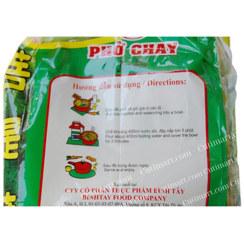 Binh Tay La Bo De Vegetarian Instant Rice Noodles (Phở Chay Lá Bồ Đề) - Pack 10