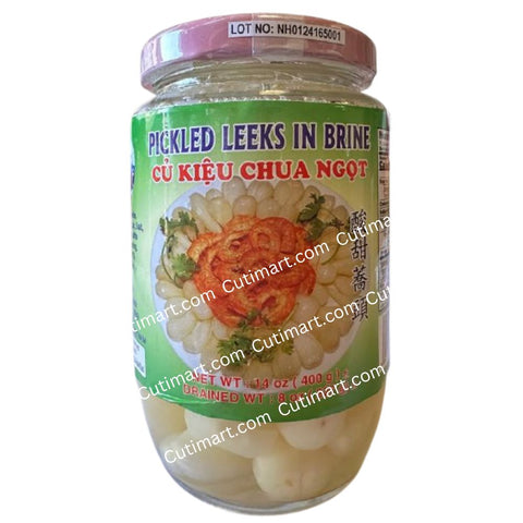 NP Picked Leek in Brine, Củ Kiệu Chua Ngọt, 14 oz