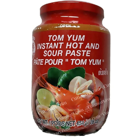 Cock Brand Tom Yum Instant Hot & Sour Soup Paste, Large Jar - 16 Oz