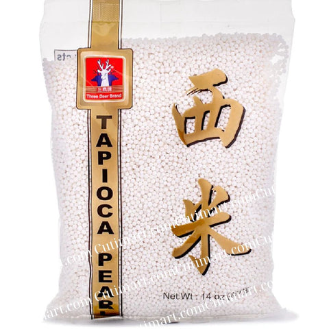 Three Deer Brand Tapioca Pearls Small (Bột Bán Nhỏ) - 14 oz