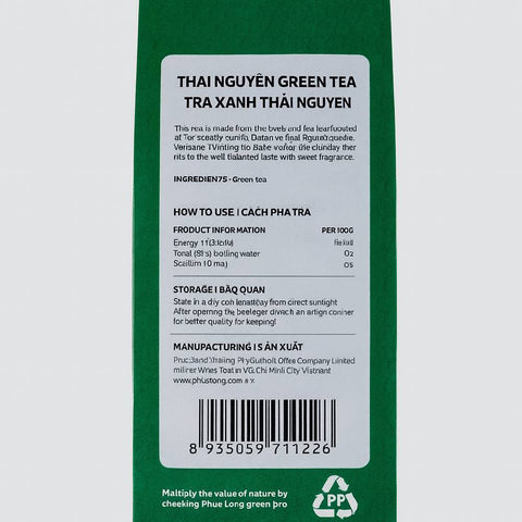Phuc Long Green Tea Loose Leaf (Lá Trà Xanh  ) 100g