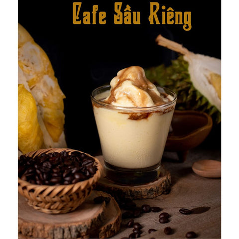 Lucky Wheel Instant Coffee With Durian (Cà Phê Sầu Riêng) - 7 Oz - (8 Sachets/Box)