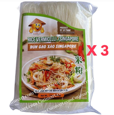 Smile Brand Singaphore Main Fun Rice Vermicelli (Bún Gạo Singapore) - 14oz