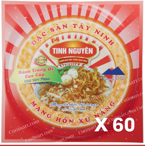 Tinh Nguyen Chili Rice Paper (Bánh Tráng Ớt) - 7.05 Oz