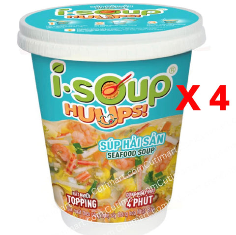 I-Soup Huups Seafood Soup Freeze Dried Instant Soup (Súp Hải Sản) - 14g / 0.49oz