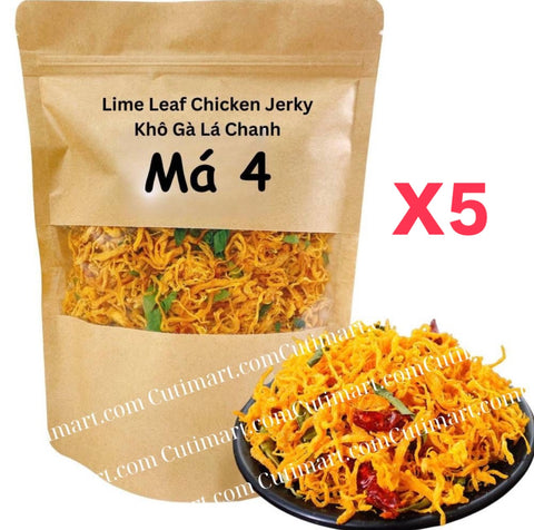 Ma 4 Lime Leaf Chicken Jerky (Khô Gà Lá Chanh) - 6oz