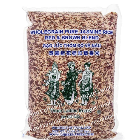 Whole Grain Jasmine Rice Red & Brown Blend (Gạo Lức Đỏ & Nâu) 5 Lbs