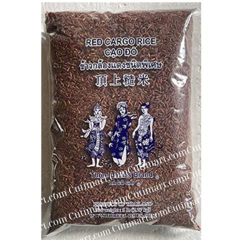 Three ladies Brand Red Cargo Rice (Gạo Đỏ Ba Cô Gái) 5 Lbs