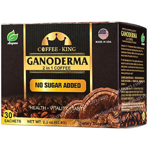 Ganoderma Reishi Coffee Mix, Instant 2-in-1 Mushroom Coffee with Lucidum (Cà Phê Nấm Linh Chi) - 30 sachets