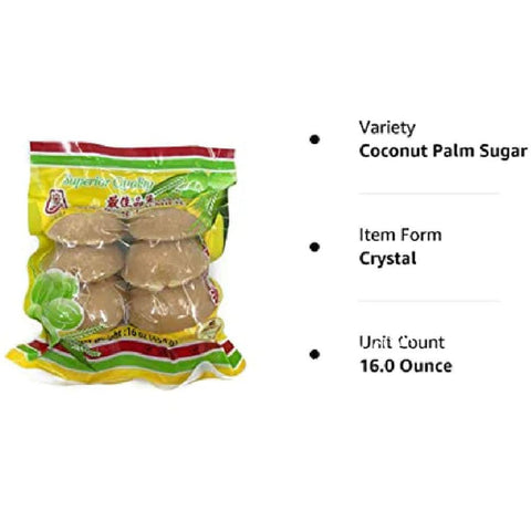 JHC Pure Palm Sugar 16Oz / 454g (Pack of 1)