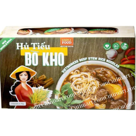 SIMPLY FOOD Beef Stew Rice Noodles (Hủ Tiếu Bò Kho) - Pack9