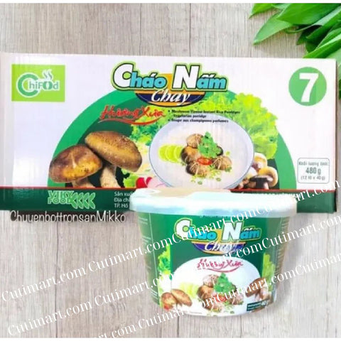 Huong Xua Mushroom Porridge (Cháo Nấm Chay) 40g - Pack 6