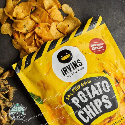 IRVINS Salted Egg Potato Chips Crisps 105g