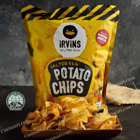 IRVINS Salted Egg Potato Chips Crisps 105g