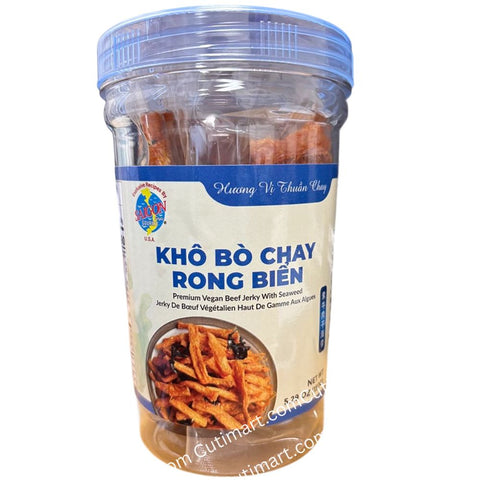 Saigon Gourmet Vegan Beef Jerky With Seaweed (Khô Bò Chay Rong Biển) - 150g / 5.29oz