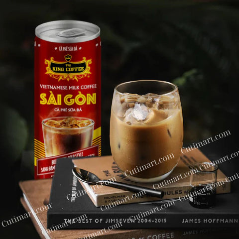 King Coffee Ready to Drink Instant Vietnamese Milk Coffee/Strong, Bold, Cà Phê Sữa Đá