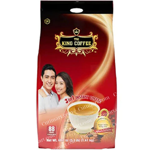 King Coffee Premium Instant Coffee - 3 in 1 Coffee Blend - 88 Pieces