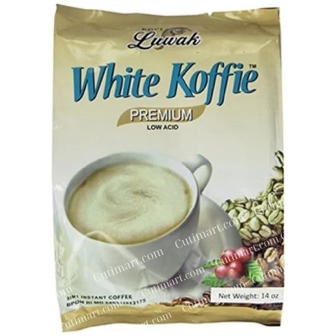 LUWAK White Koffie LOW ACID (3in1) Instant Coffee 13.5oz - 20 sachet