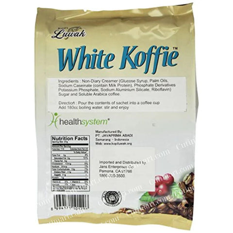 LUWAK White Koffie LOW ACID (3in1) Instant Coffee 13.5oz - 20 sachet