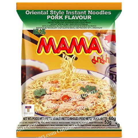 MAMA Instant Noodles Artificial Pork Flavor 2.12oz - Pack 30