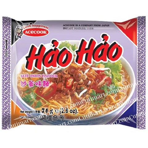 Acecook Hao Hao Instant Noodles - Sate Onion Flavor (Mì Hảo Hảo Sa Tế Hành)(1Box/30 Bags)