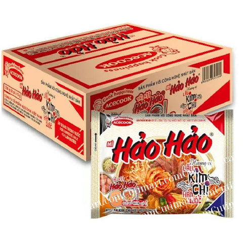 Acecook Hao Hao Instant Noodles - Kimchi Flavor (Mì Kim Chi Hành Hảo Hảo) - (1 Box/30 Bags)