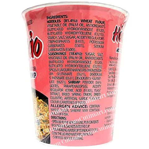 ACECOOK Hao Hao Instant Noodles Cups Hot & Sour Shrimp Flavor (Mì Ly Tôm Chua Cay)