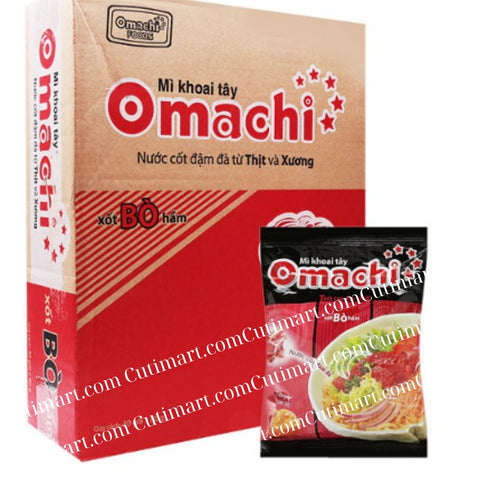 Omachi Instant Noodles - Beef Stew Flavor (Mì Omachi Xốt Bò Hầm) - 2.7 oz