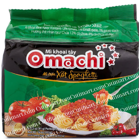 Omachi Instant Noodles - Spaghetti Flavor  (Mì Omachi Xốt Spaghetti) - 3.2 oz