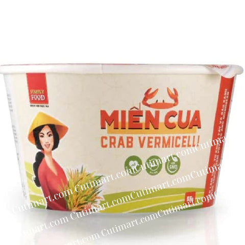 SIMPLY FOOD Instant Crab Glass Noodles (Miến Cua) - Pack 9