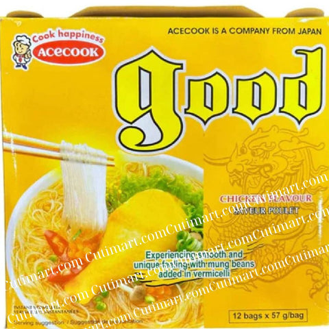 Good Instant Rice Noodle - Acecook Instant Vermicelli Noodles, Miến Gà-Pack 12