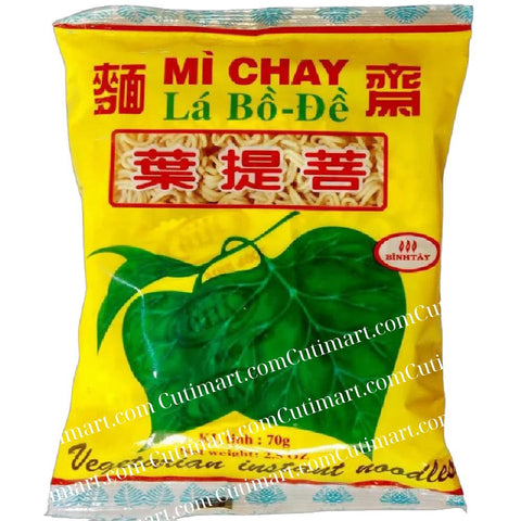 Binh Tay La Bo De Vegetarian Instant Noodles (Mì Chay Lá Bồ Đề) - Pack 10