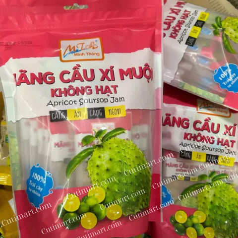 Minh Thong Dried Soursop Fruit Snacks (Mãng Cầu Xí Muội) - 500gr