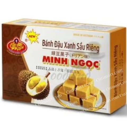 Mung Bean Cake with Durian Flavor (Bánh đậu xanh sầu riêng) 300g