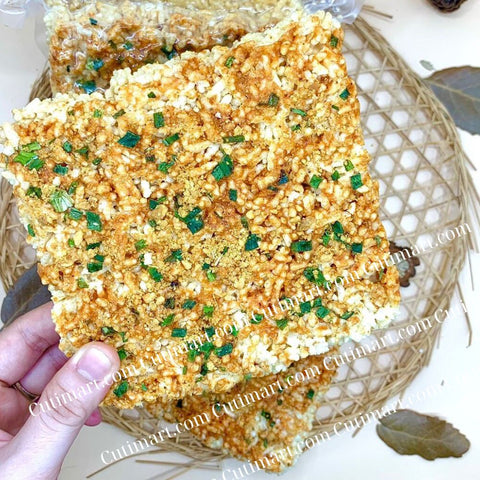 Happy Elephant Fried Rice Cake Chili & Onion (Cơm Cháy Hành ớt) 7oz