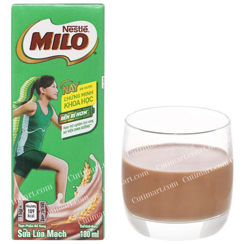 Nestle Milo Ready to Drink Cholocate (Sữa Milo)- 180ml, Pack 8