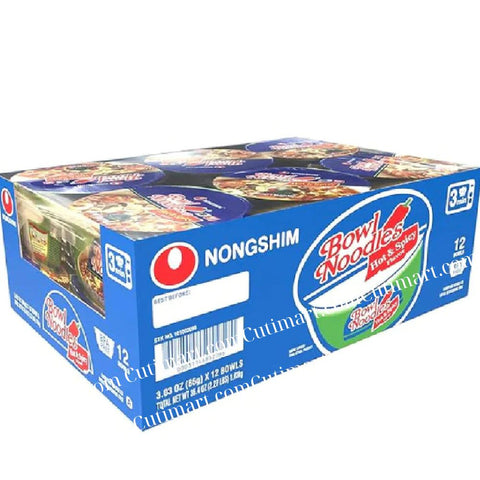 NongShim Bowl Noodle Hot & Spicy Soup 3.03 oz - Pack 12